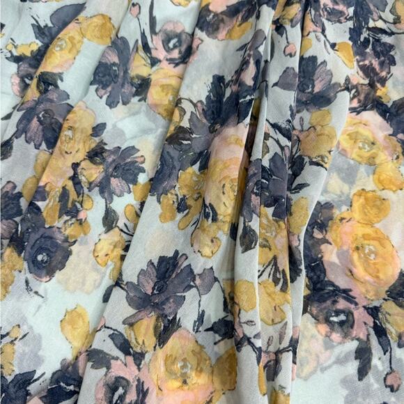 Disney Cinderella Light Blue Floral Sheer Lined Pull On Flowy Skirt Size S - Picture 2 of 6